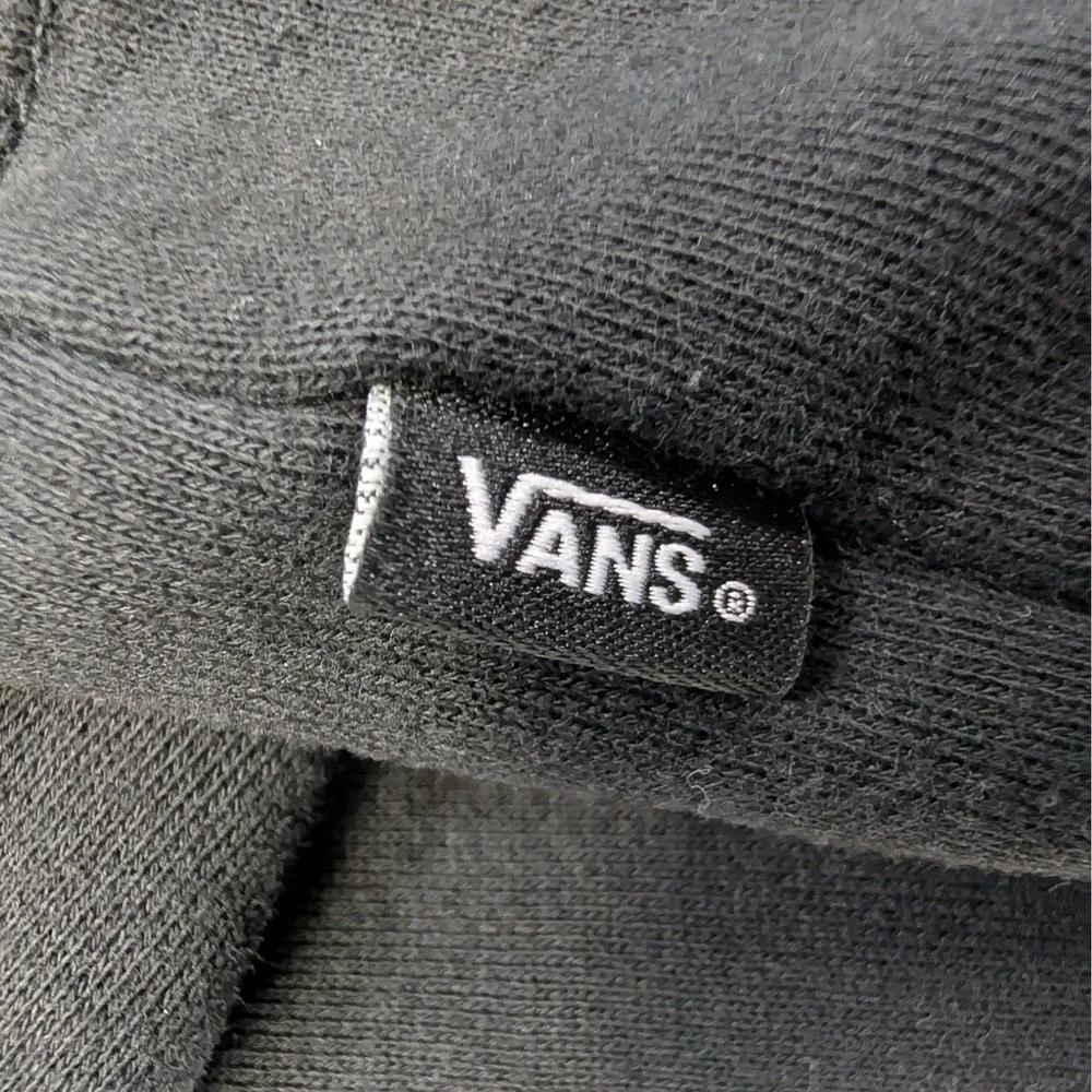 Vans Off The Wall Hoodie Black Logo Pullover Mens M Streetwear